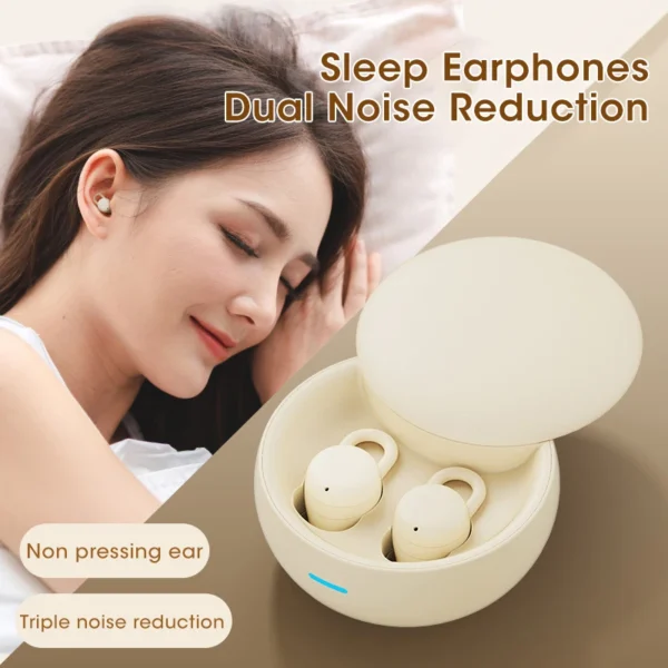 Wireless Sleep Wireless Sleeping Earbuds Bluetooth Earphones Invisible Noise Reduction TWS Headphones Headset With Mic