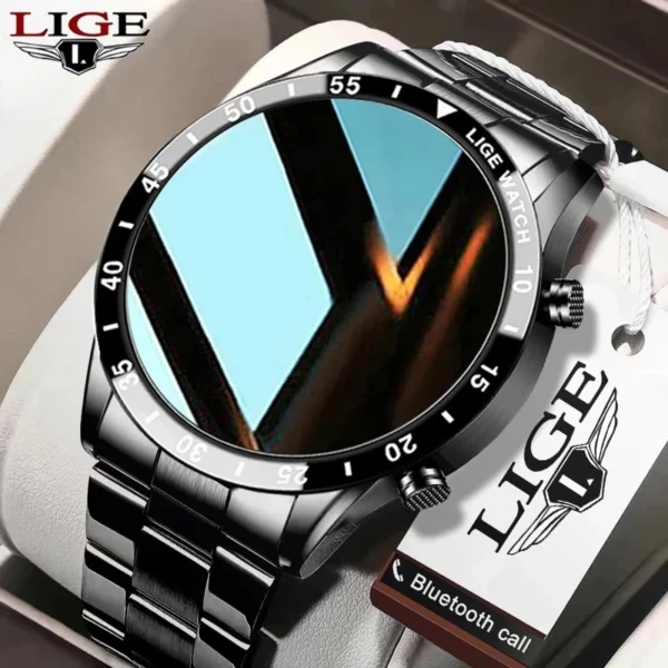 New 2024 Steel Band Smart Watch - Luxury Bluetooth Call Waterproof Sport Activity Fitness Watch with Full Touch Screen