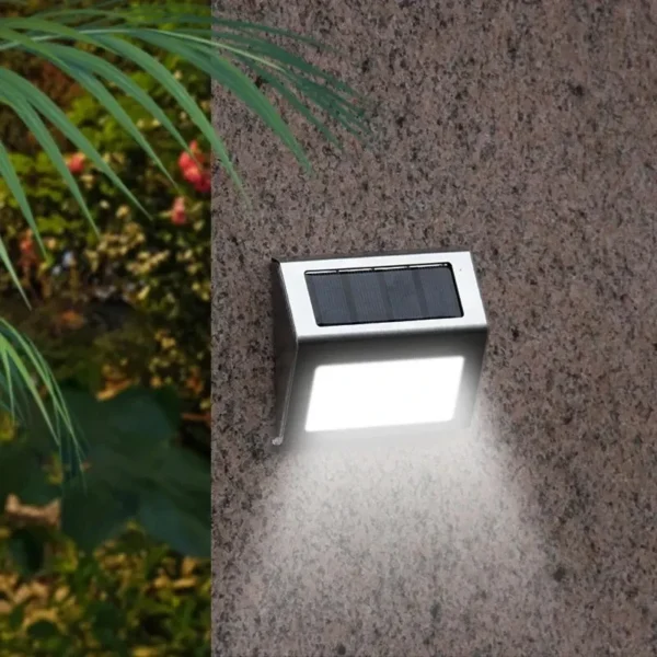 Solar Step Lights - Outdoor LED Stainless Steel Wall Lamps for Deck & Patio#