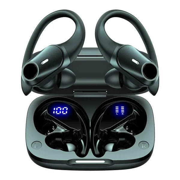 Wireless Bluetooth Headset Sports TWS Bluetooth Earphones with Microphones Deep Bass 36H IPX7 Waterproof Bluetooth Headphones