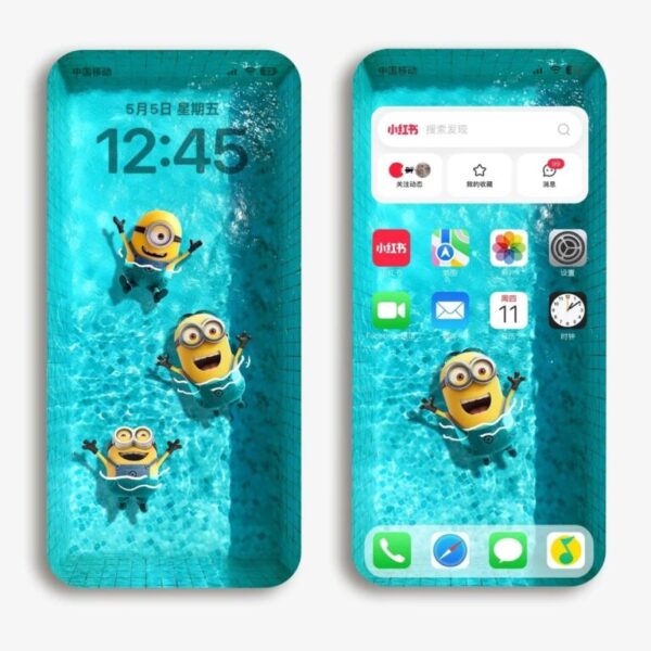 Wallpaper Aesthetic iPhone Lockscreen：Minion Pool series – Cuteness Overload!