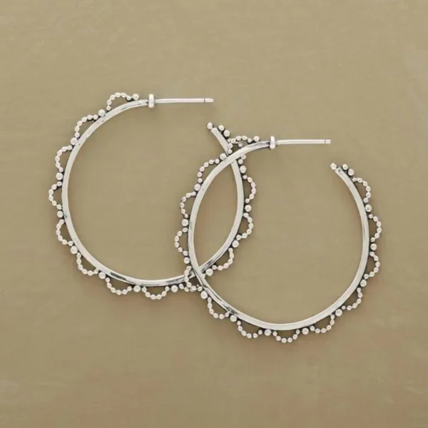 Fashion Silver Color Big Hoop Earrings Classic Fashion Metal Silver Color Sector Hollow Loop Earrings Jewelry