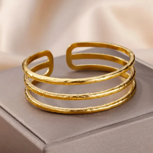 Stainless Steel Bangles Bracelet for Women Gold Plated Luxury Multi-layer Bracelets 2023 Free Shipping Jewelry pulseras mujer