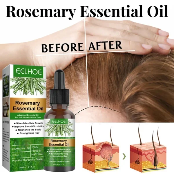 Rosemary Hair Care Essential Oil Moisturizes The Scalp Nourishes Hairs Prevents Loss Of Dense Hair Repairs Strength Hair 30ml